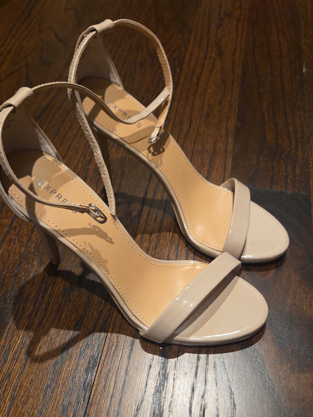 Express Women's Nude Ankle-Strap Stiletto Sandals